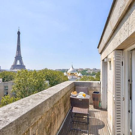 Designed Studio With Ac-Terrasse Vue Tour Eiffel Париж Екстериор снимка